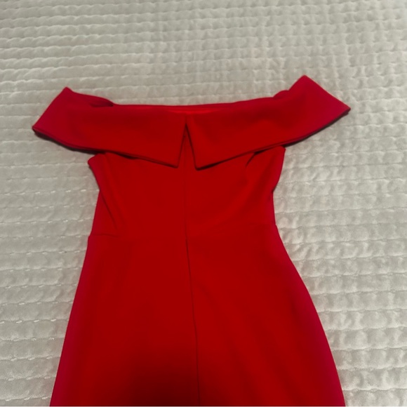 Lulus Off the Shoulder Aveline Red maxi Dress XS - Picture 5 of 8